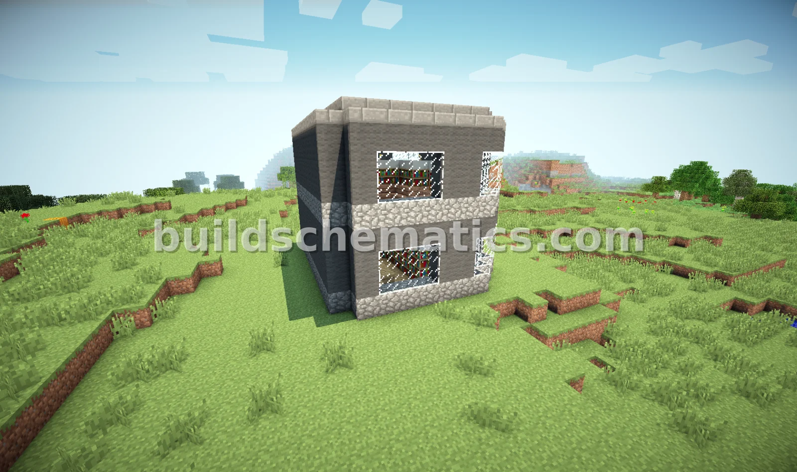 Small Modern House with Redwood Forest — view 2