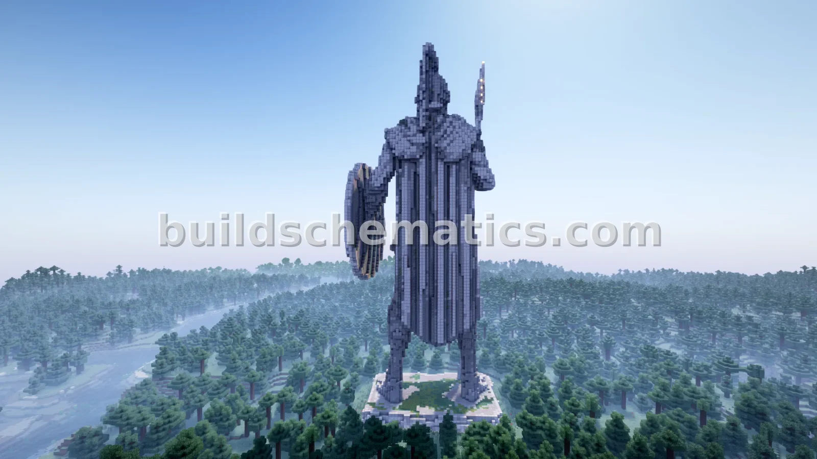 Large Spartan Statue — view 2