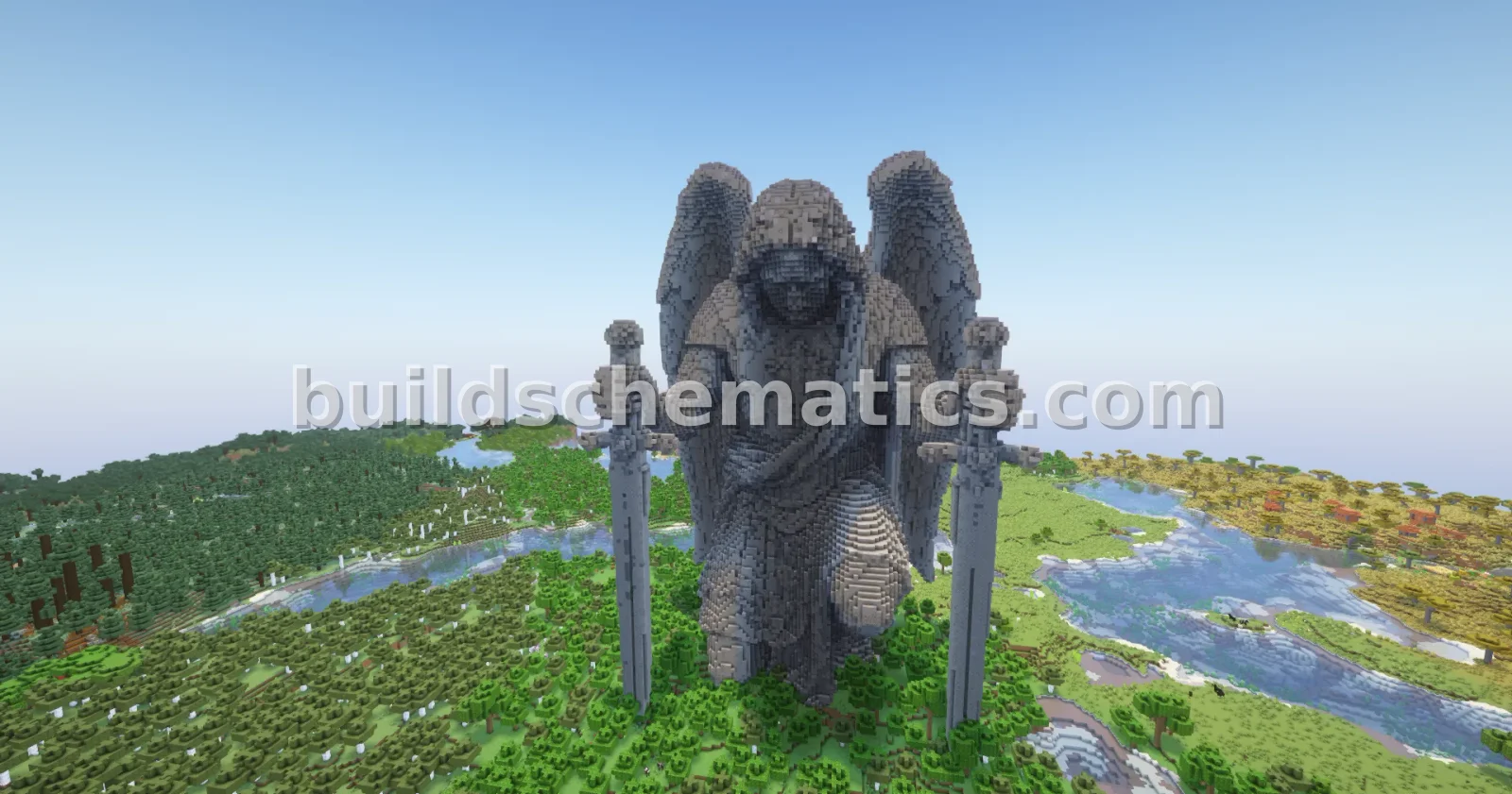 Friendly Angel Statue Minecraft Build — view 4
