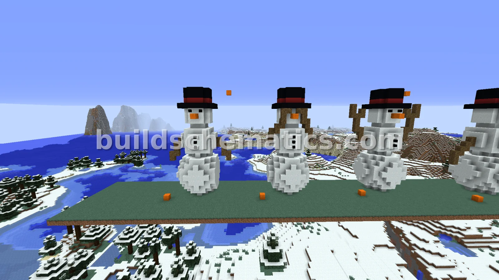 Snowman Poses Building Blocks — view 2