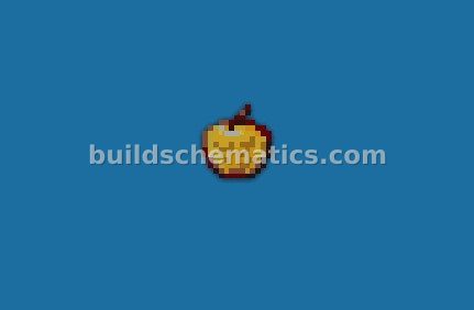 Golden Apple Pixel Art