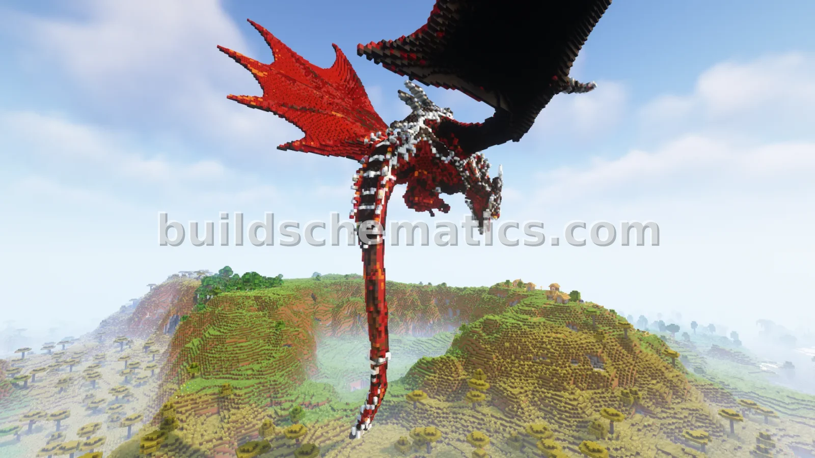 Red Wyvern Statue Large Fantasy Sculpture — view 2