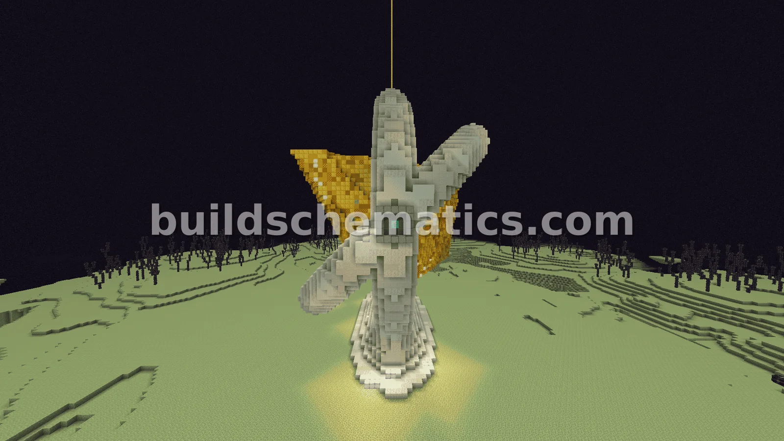 Giant Levitating Gold Ore Beacon — view 3