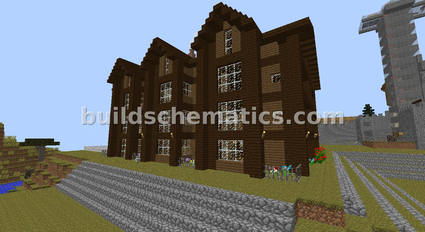 Three-Story Wooden Mansion with Attic — view 2