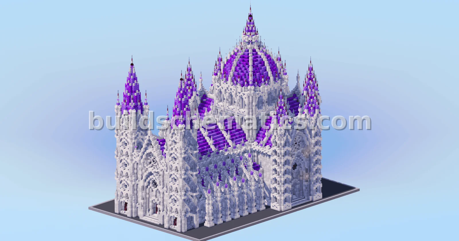 White Amethyst Gothic Cathedral Structure