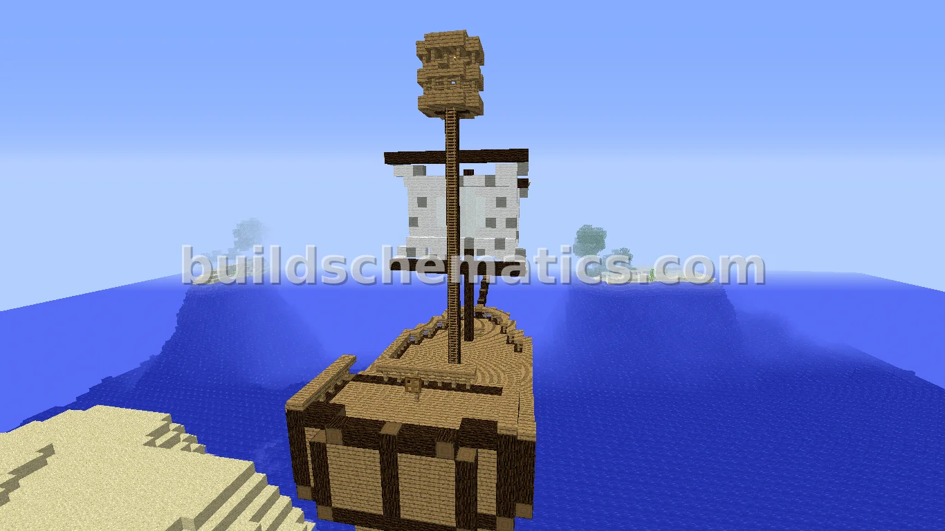 Large Wooden Sailing Ship — view 4