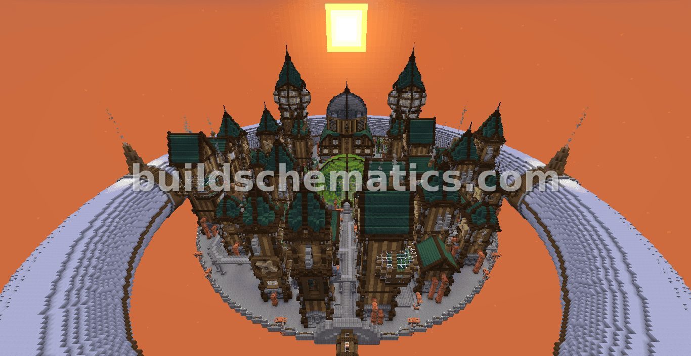 AeroSteam Floating Steampunk City Build