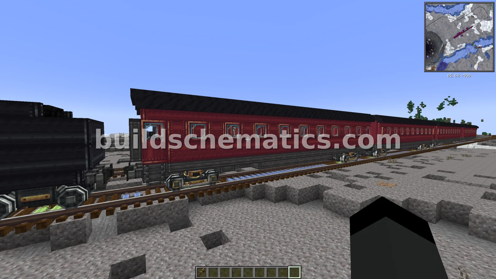 Red Passenger Train Car Model