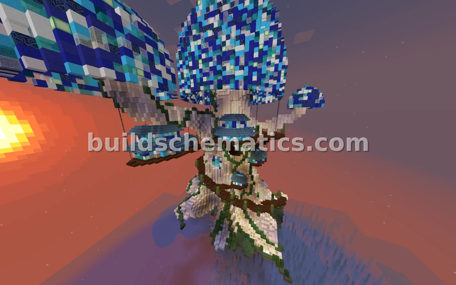 Large Blue Mushroom House — view 3