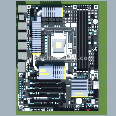 Gigabyte Z68X-UD7-B3 Motherboard Pixel Art — view 2