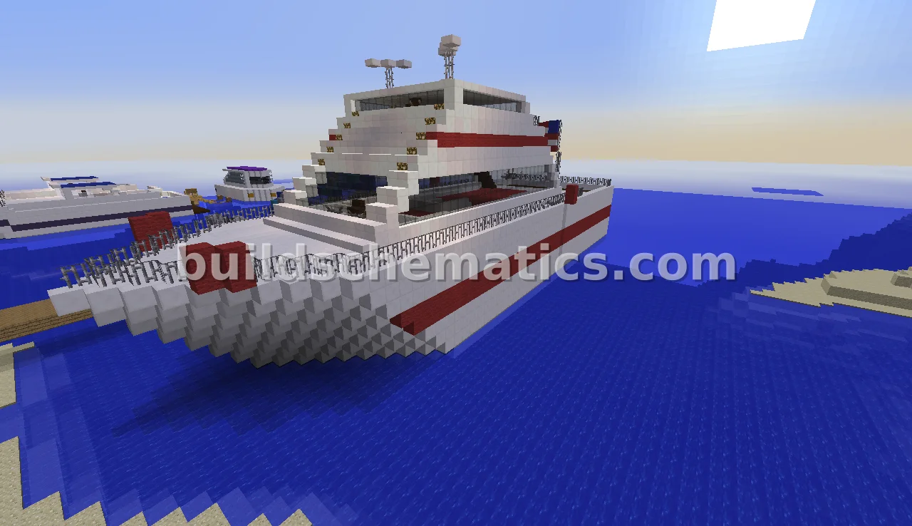 Medium Yacht with Dock — view 3