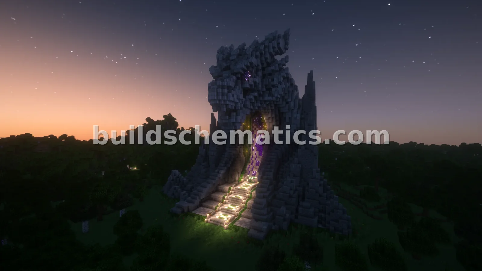 Nether Dragon Portal Statue Build — view 5