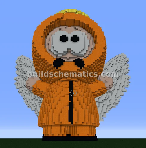 Kenny Pixel Art Statue — view 2