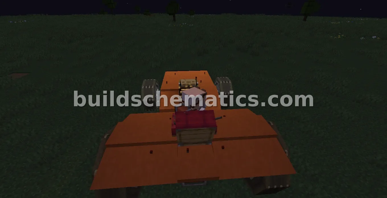 Small Orange Terracotta Tractor - 67 Blocks — view 2
