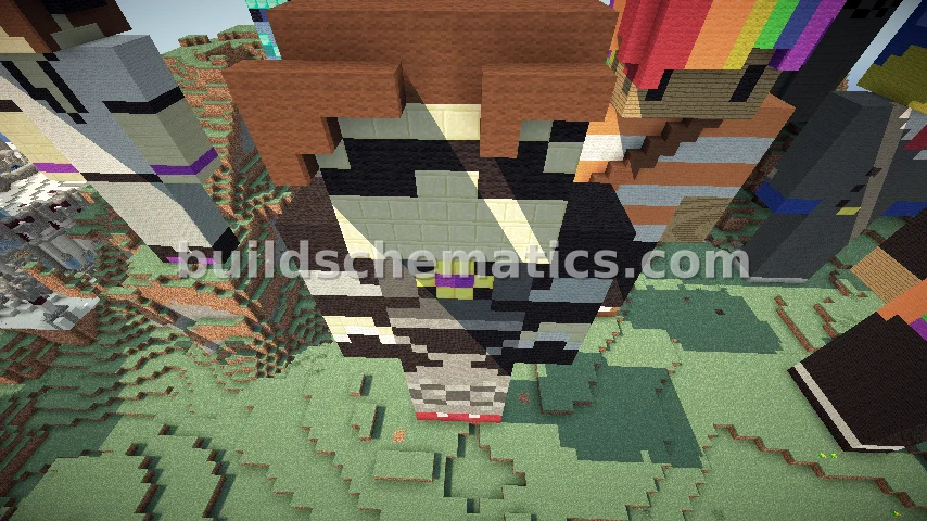 SkyDoesMinecraft Pixel Art Statue
