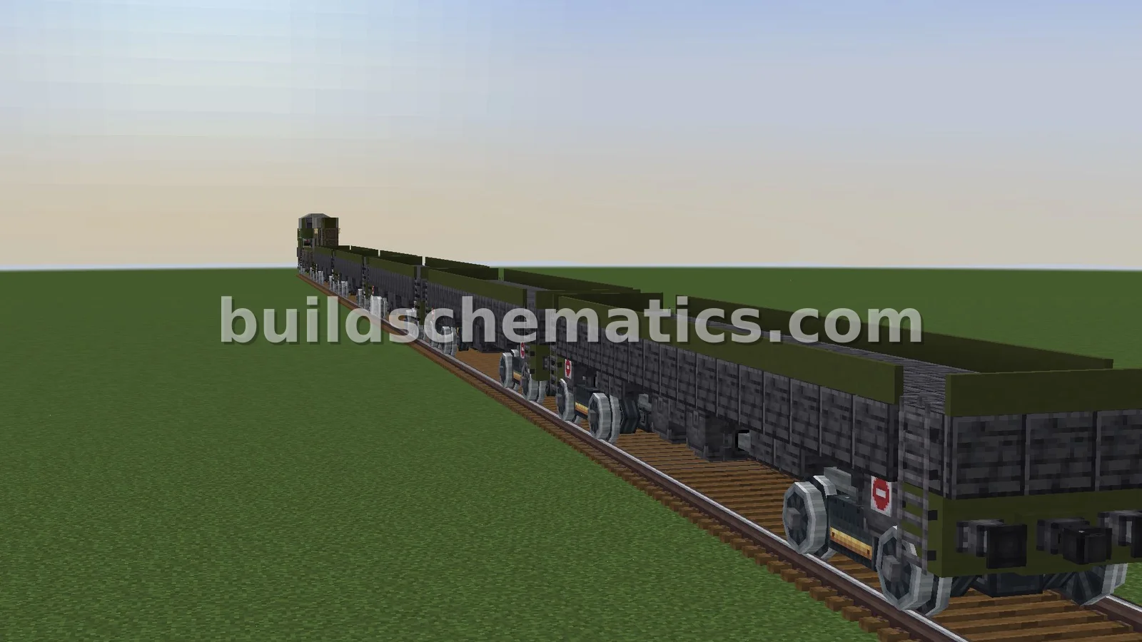 Military Train Station With Wagons — view 2