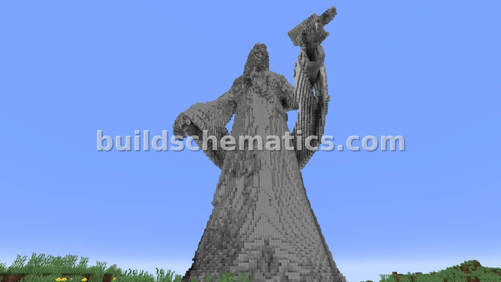 Zenithar Statue Minecraft Megabuild — view 5