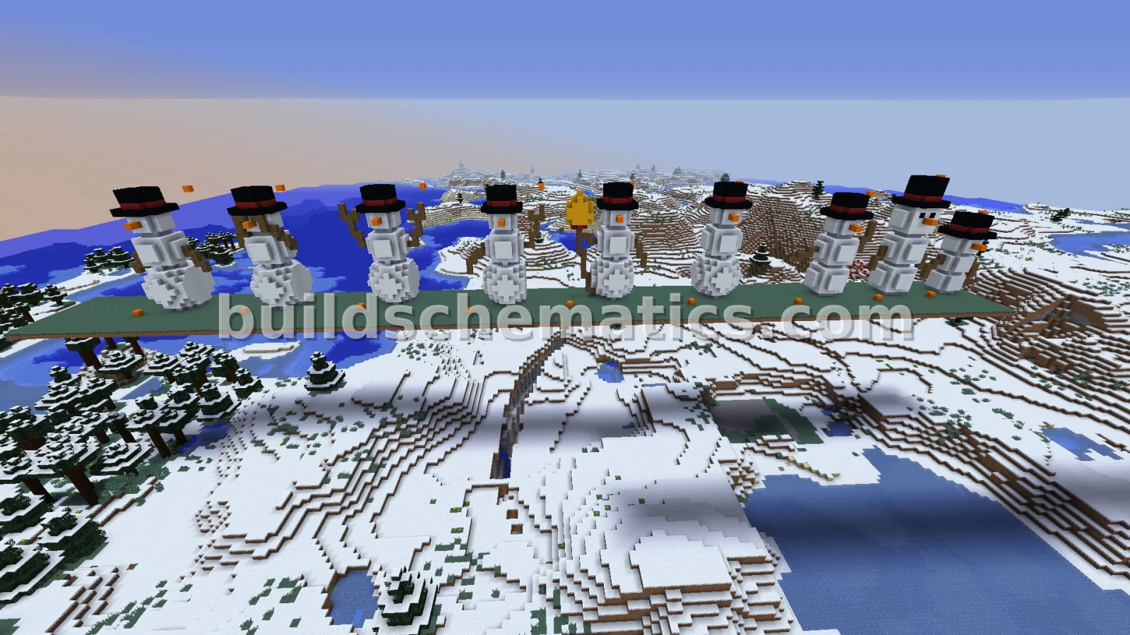 Snowman Poses Building Blocks