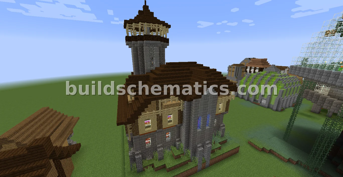 Medieval Town Villa with Tower — view 2
