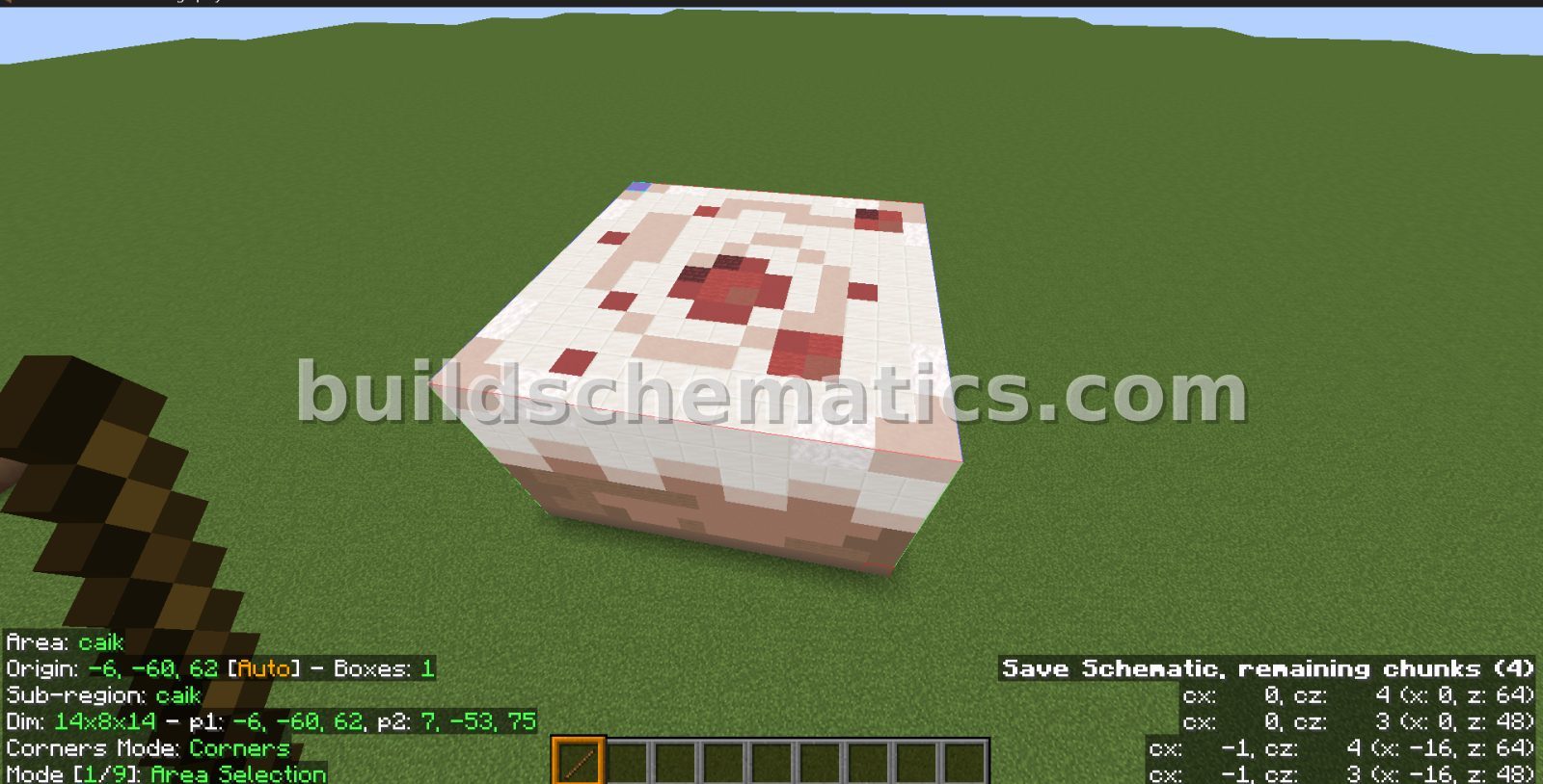 Highly Detailed Minecraft Cake Block Recreation
