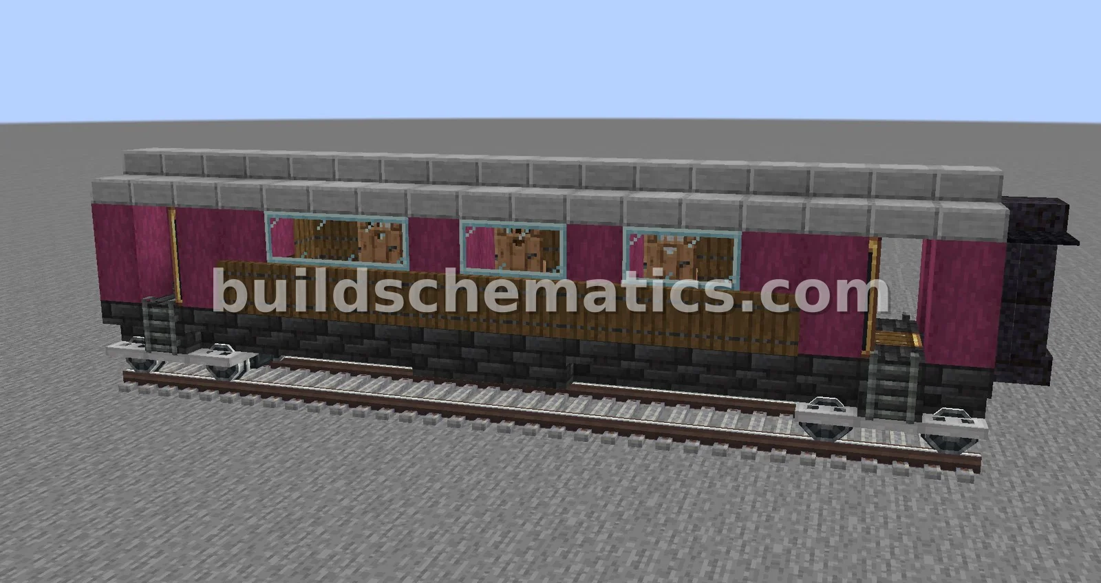 Red 1st Class Passenger Train Car