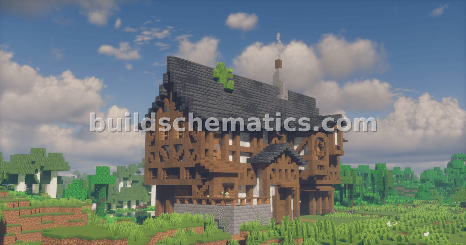 Detailed Medium Sized Medieval House — view 2
