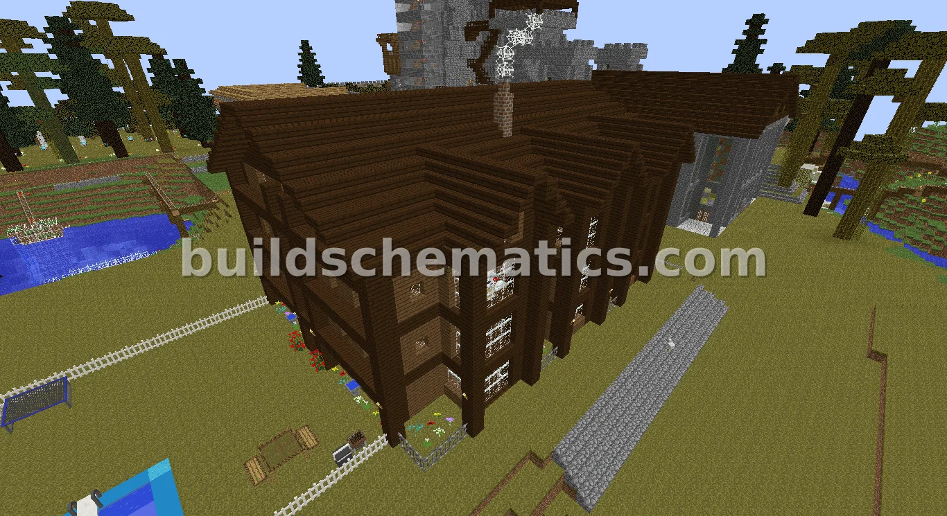 Three-Story Wooden Mansion with Attic — view 4