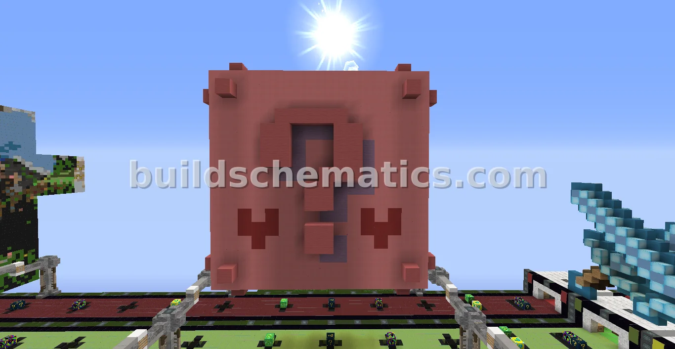 Pink Lucky Block Pixel Art