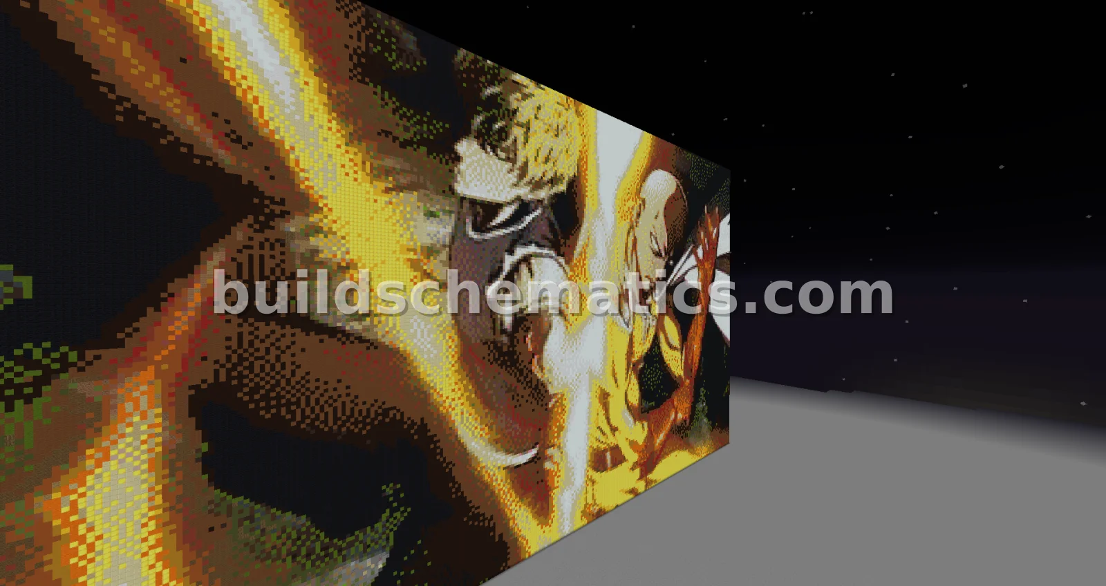 Saitama And Genos Pixel Art — view 3