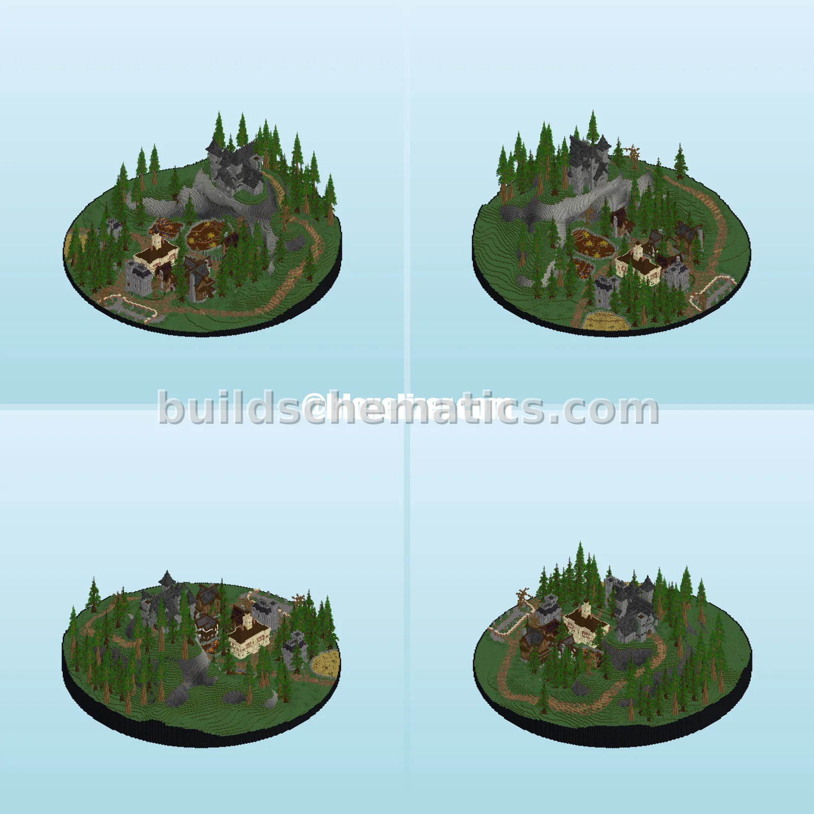 Medieval Castle and Small Town