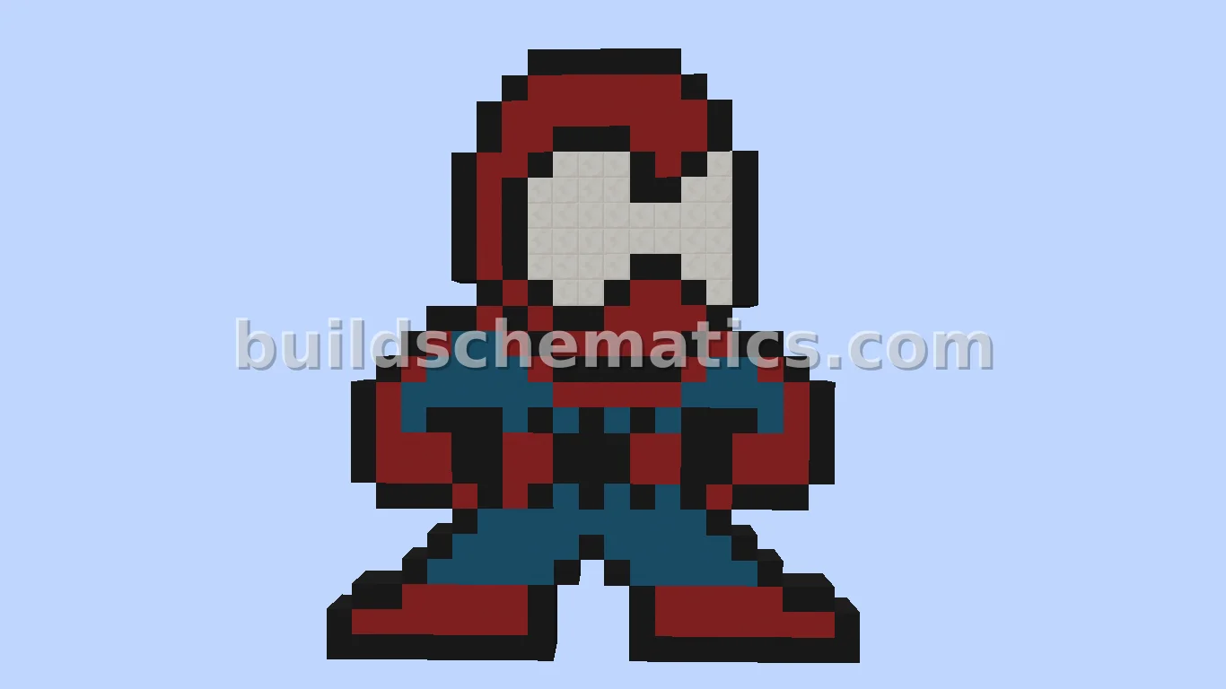 Spider-Man Pixel Art Schematic — view 2