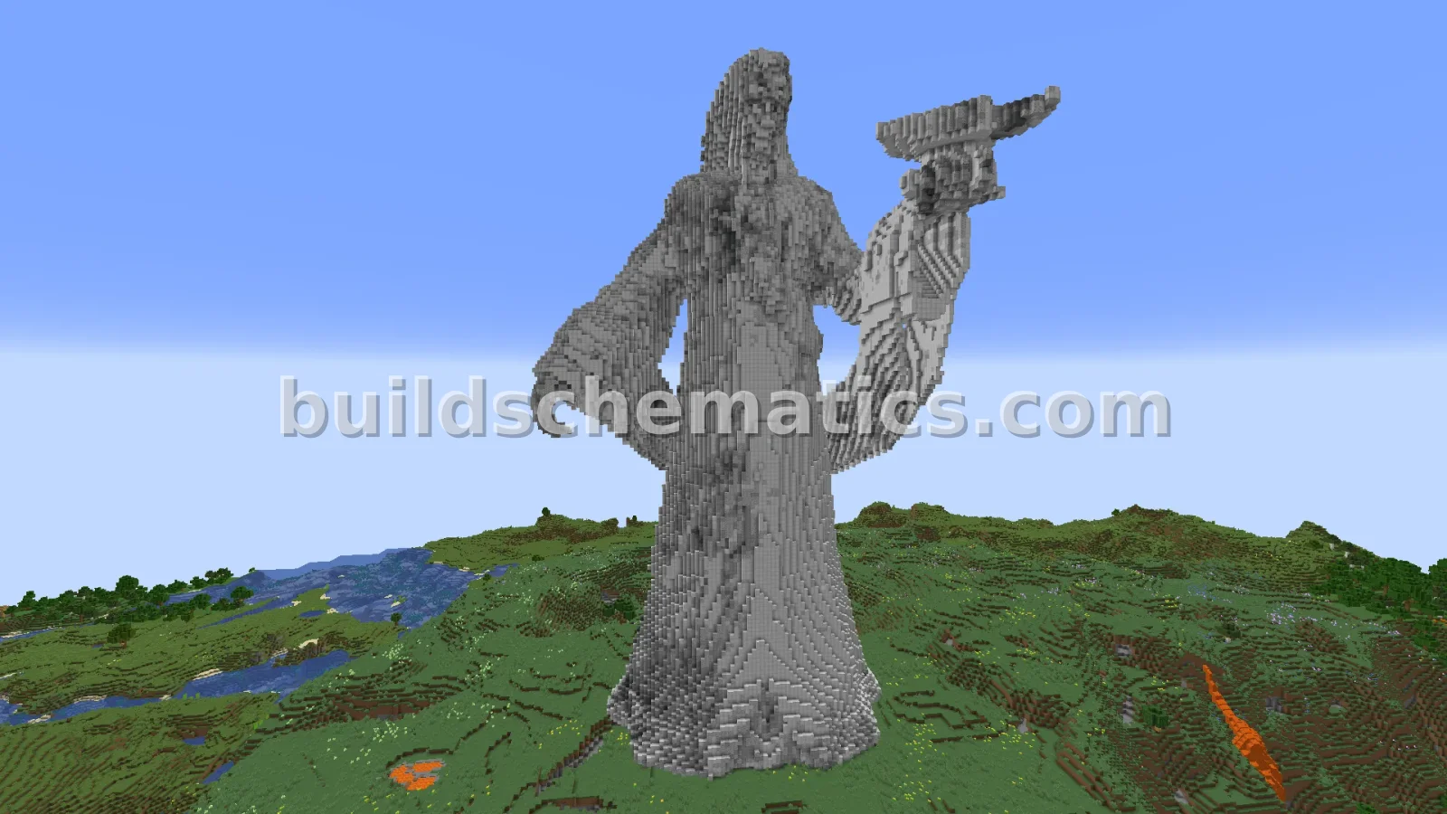 Zenithar Statue Minecraft Megabuild — view 3