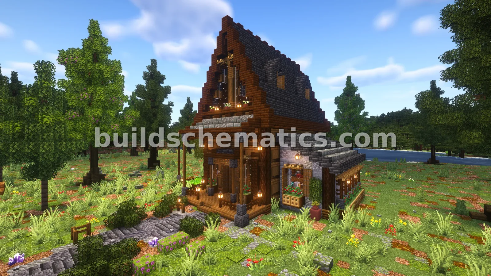 Survival Wooden Cabin Minecraft Build