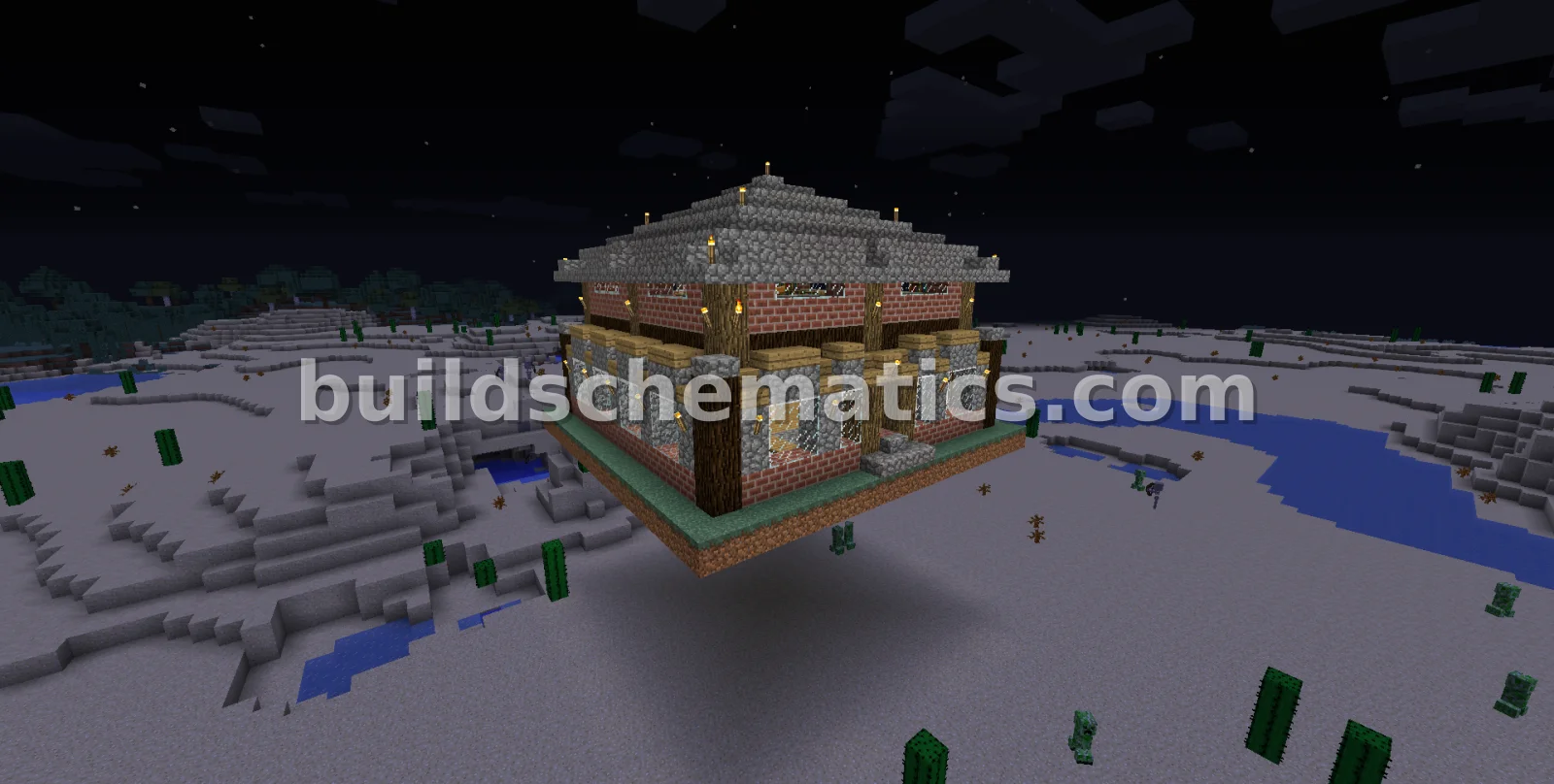 Retro Minecraft House Design — view 2