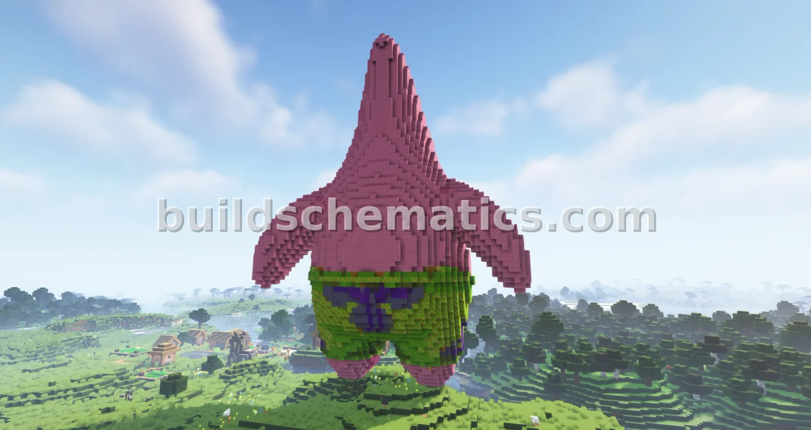 Patrick Statue Minecraft Build — view 5