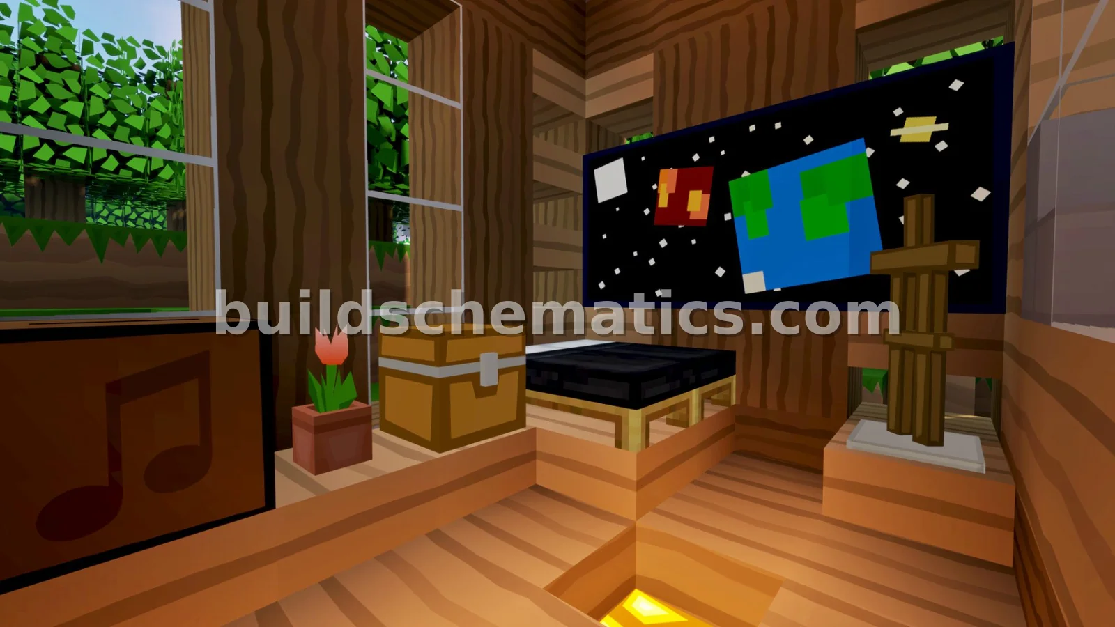 Simple Oak Wood House — view 2