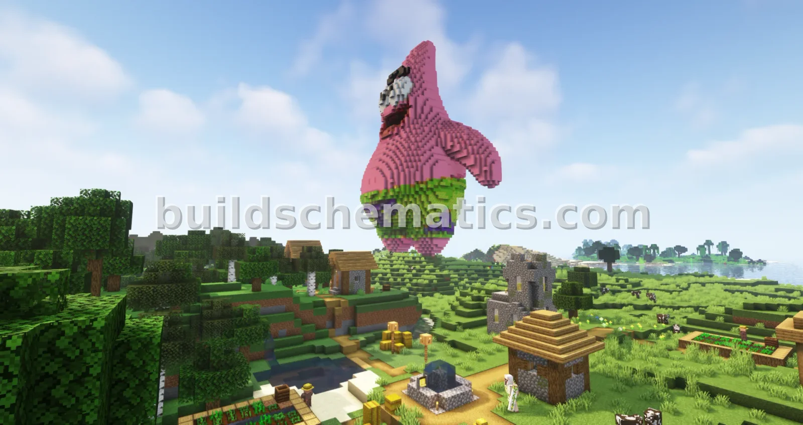 Patrick Statue Minecraft Build — view 4