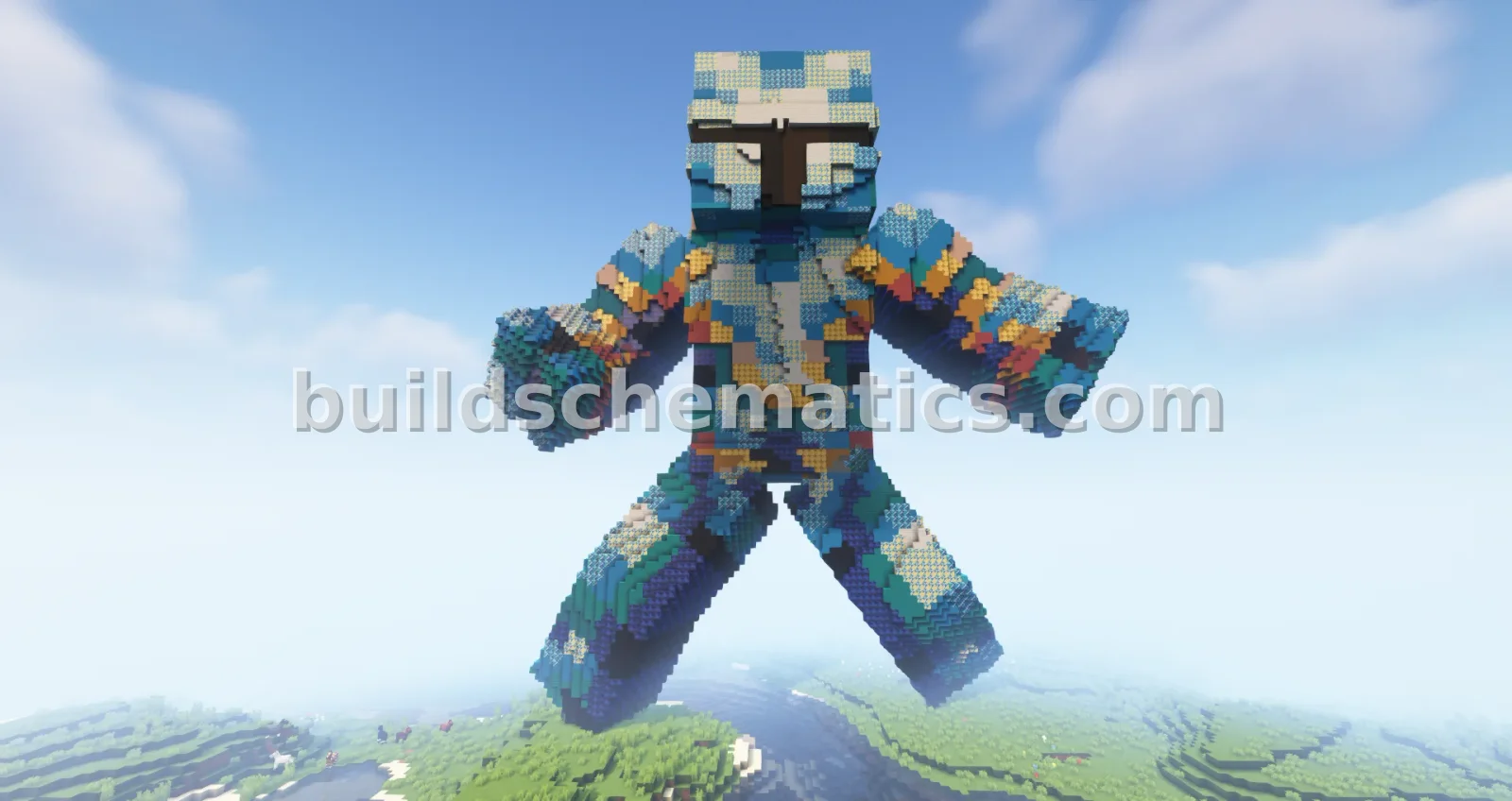 Minecraft Knight Skin Statue