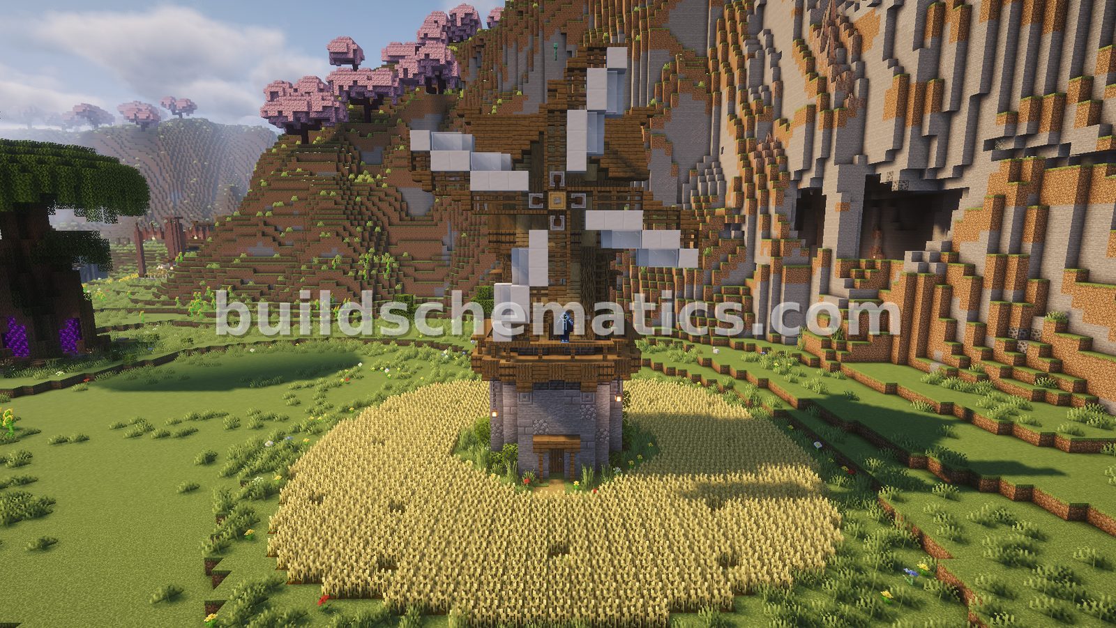 Farming Area Windmill Decoration