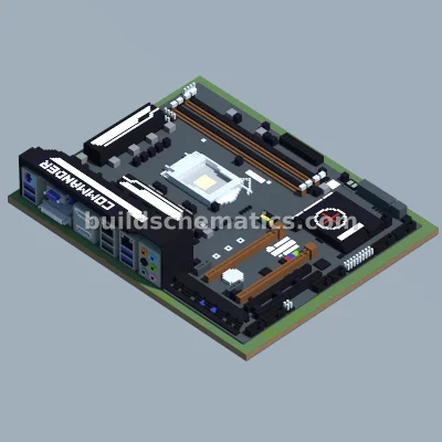 Gaming Motherboard Pixel Art Recreation
