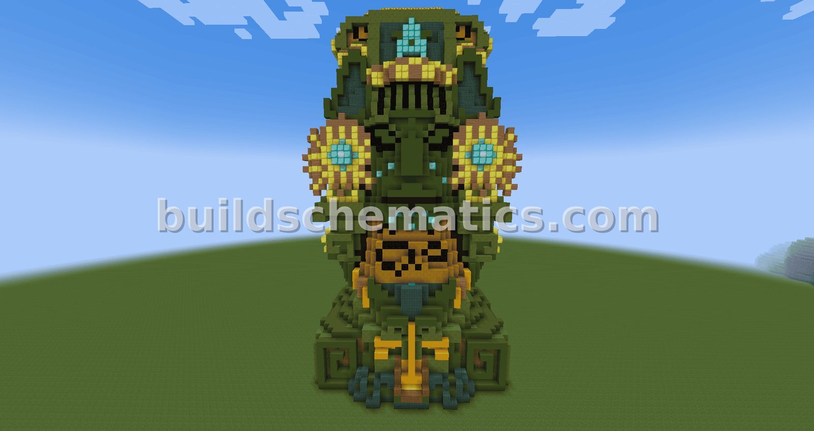 Aztec Statue With Color Variants
