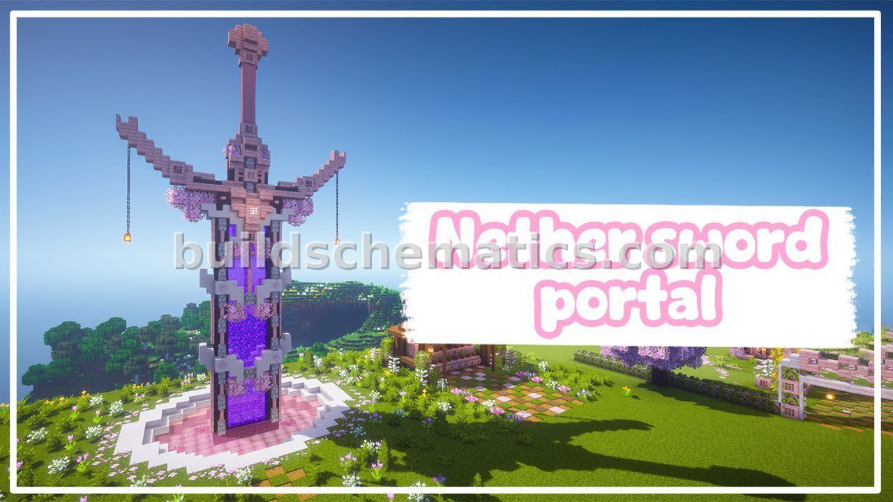 Japanese Katana Inspired Cherry Blossom Nether Portal