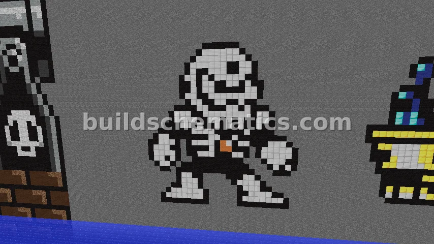 MegaMan Skull Man Pixel Art