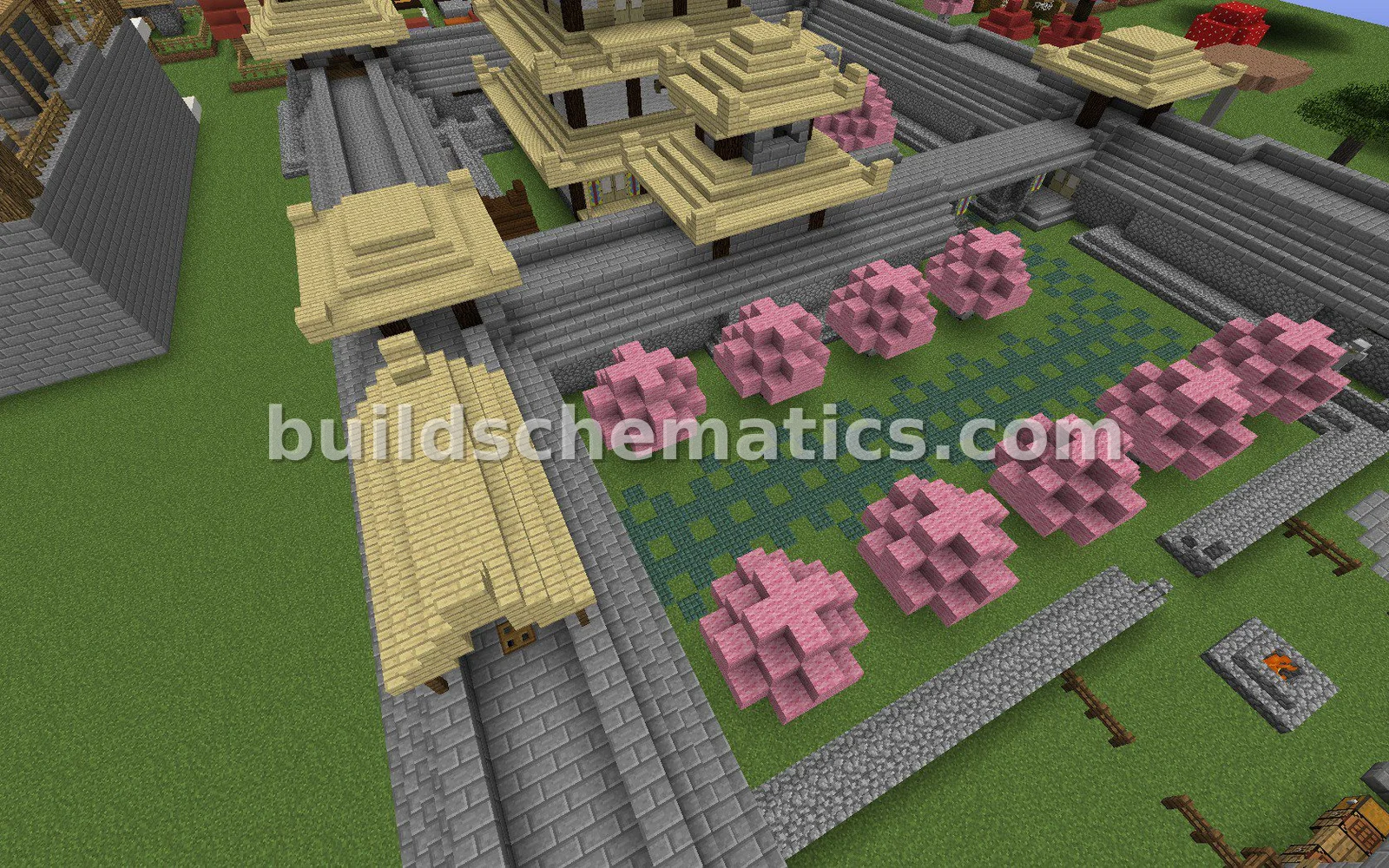 Asian Fortress with Barracks and Lord's Home — view 3