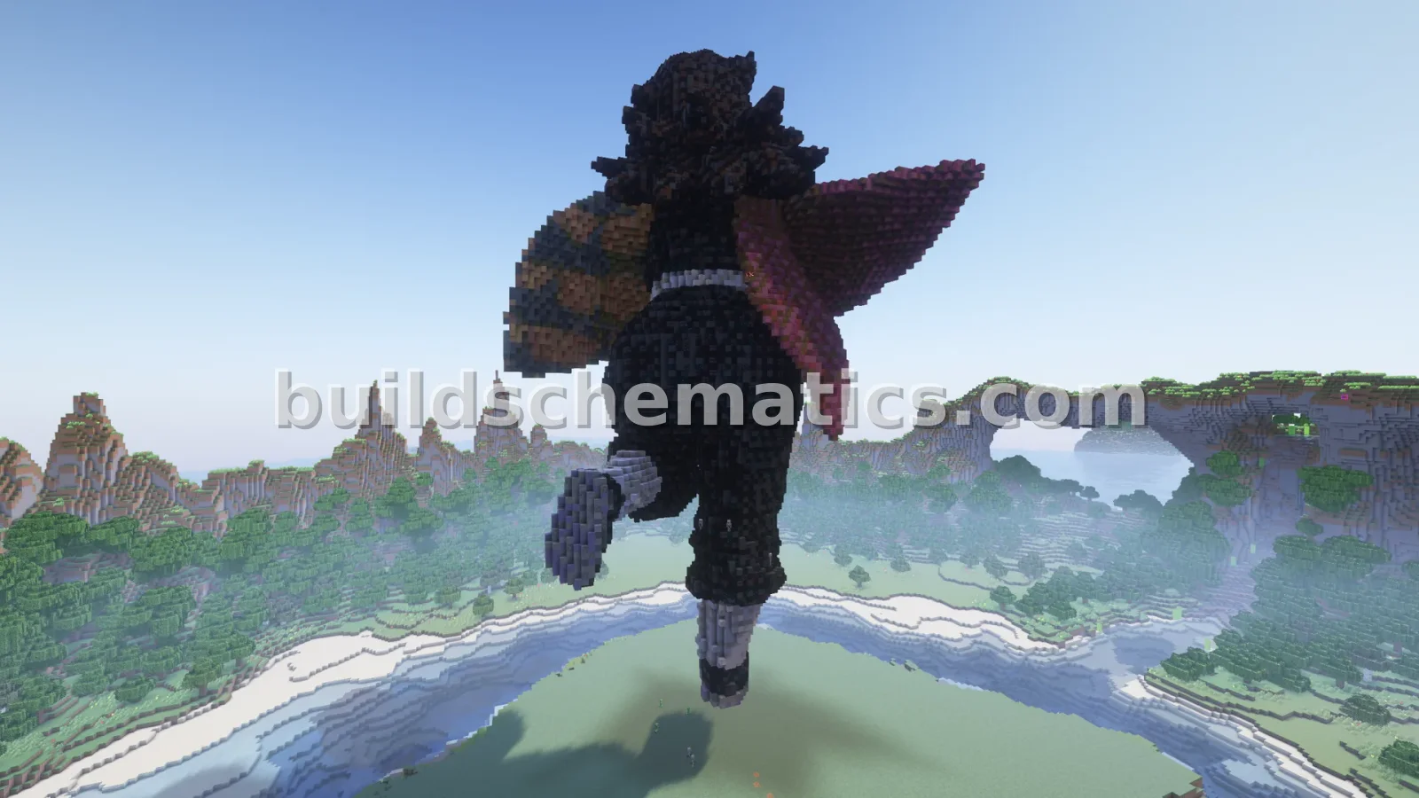 Giyuu Voxel Spirit Statue — view 3