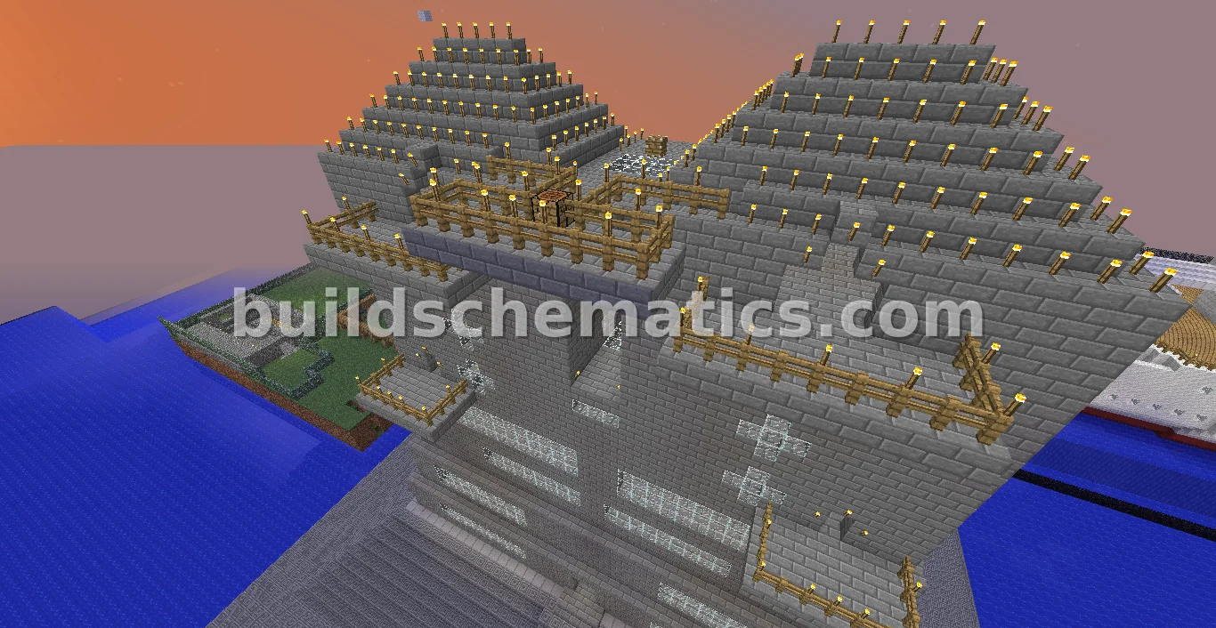 Large Medieval Castle Island — view 3