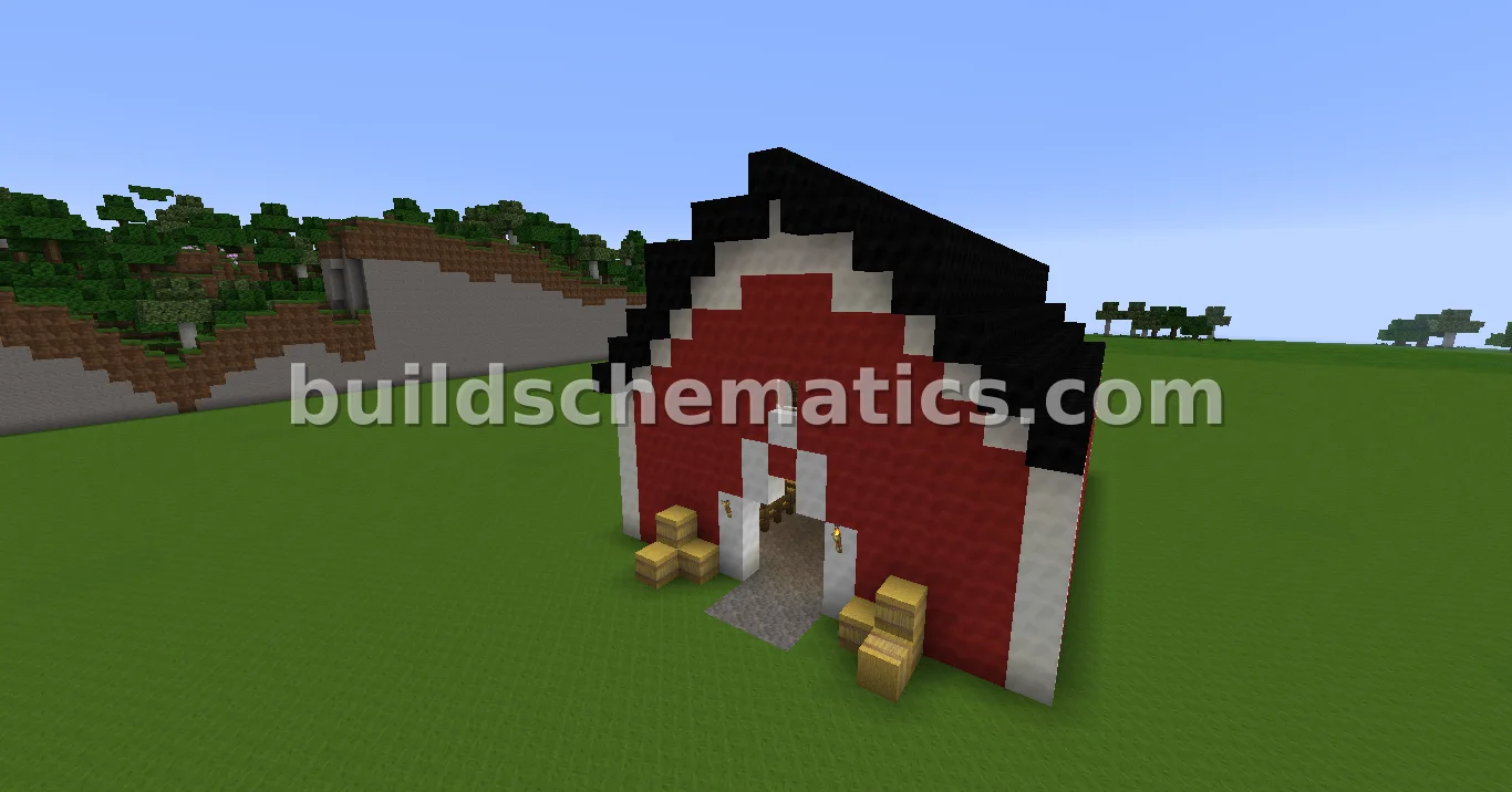 Red Barn with Ample Livestock Space