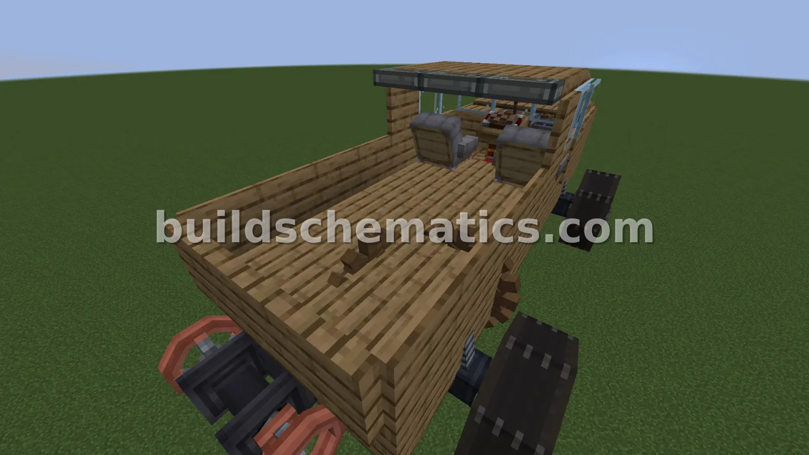 Oak Plank Car - 138 Blocks — view 2