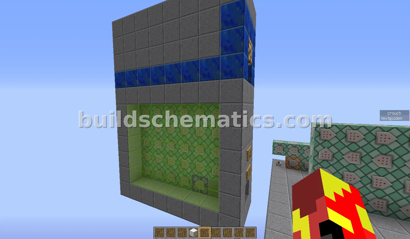 Minecraft Pushable Block Mechanism