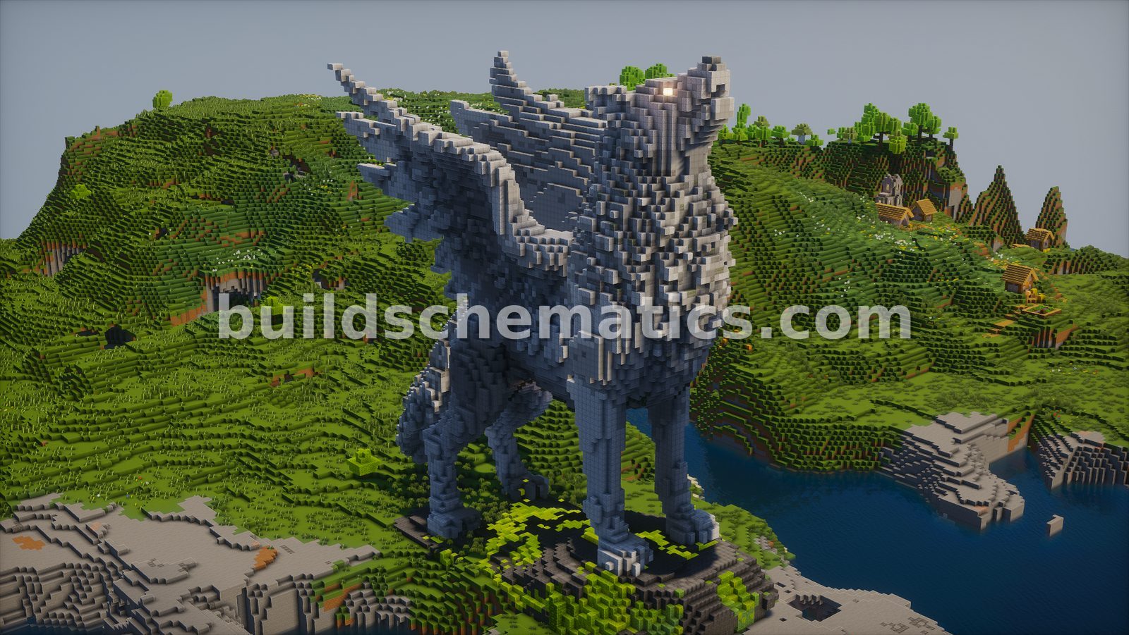 Medieval Wolf Statue